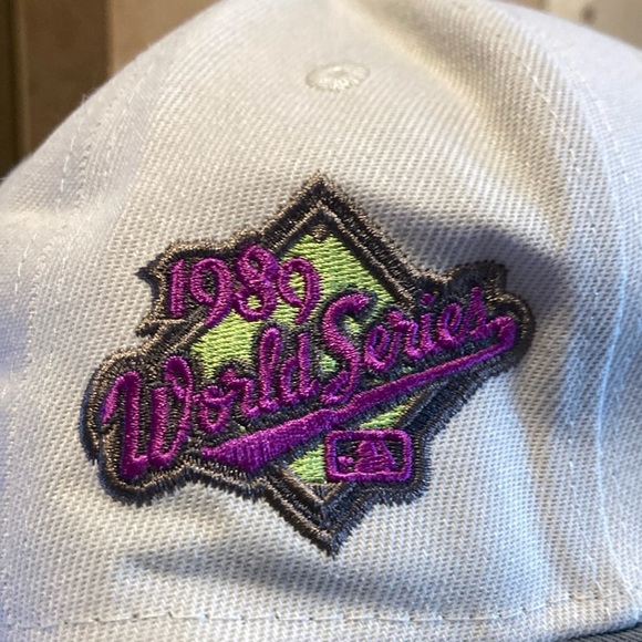 New Era cream/Grey/purple Baseball Oakland Athletics Cap with Patch - Picture 2 of 5